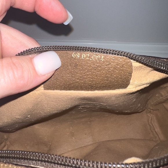 Vintage Gucci Small Shoulder Bag Web Brown GG Coated Canvas (Authentic) - Picture 3 of 12